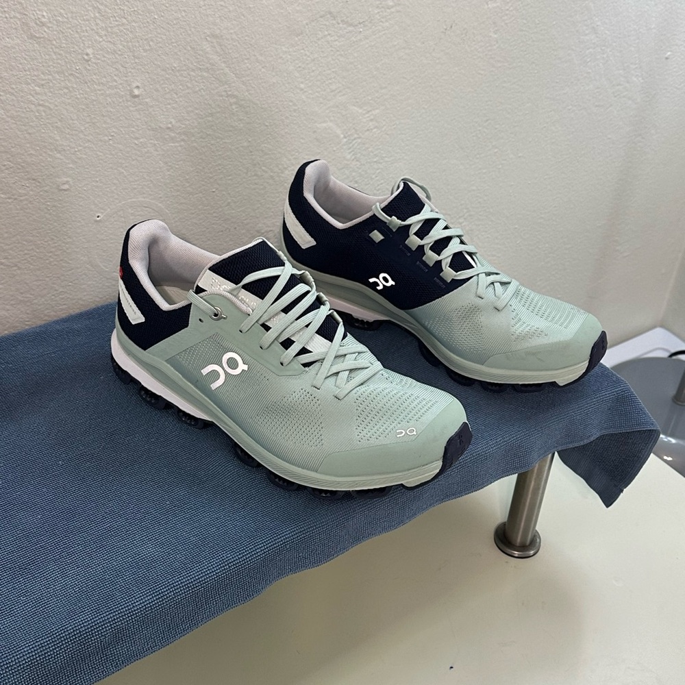On Running Athletic Shoes - Mint and Navy